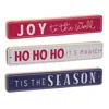 Houzbling Christmas Sign (set Of 6) 12"l X 2"h Mdf/iron