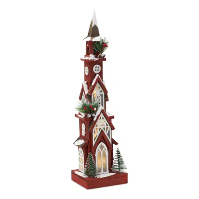 Houzbling Church 6.5"l X 24.25"h Wood