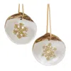 Houzbling Clam Shell/snowflake Ornament (set Of 12) 3"h Resin
