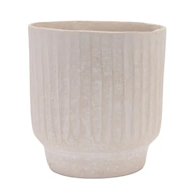 Houzbling Container 7.5"d X 7.5"h Recycled Paper/chalk Powder In Brown