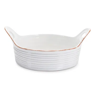 Houzbling Container (set Of 2) 11.5"l X 9.5"w X 4.5"h Ceramic In White