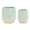 Houzbling Container (set Of 2) 3.5"d X 4"h, 4.75"d X 5"h Porcelain