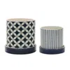 Houzbling Container (set Of 2) 4.5"d X 4.25"h, 5.25"d X 5.25"h Dolomite