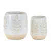 Houzbling Container (set Of 2) 4.75"d X 4.25"h, 5.5"d X 5"h Porcelain