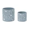 Houzbling Container (set Of 2) 4"d X 3.5"h, 5.25"d X 5"h Cement