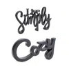 Houzbling Cozy And Simply Sign (set Of 2) 8.25"l X 5"h, 9.75"l X 5"h Resin