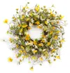Houzbling Daisy Wreath 24"d Polyester