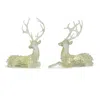 Houzbling Deer (set Of 2) 10"h Resin 2 Aaa Batteries, Not Included