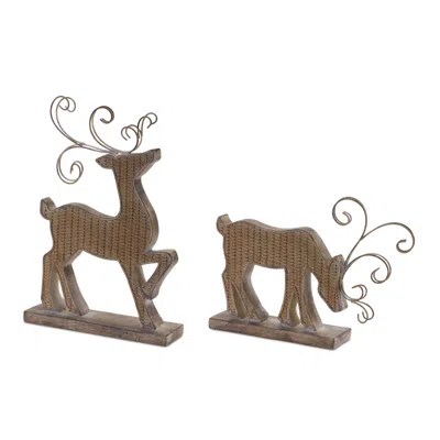 Houzbling Deer (set Of 2) 7.5"h, 11.75"h Resin