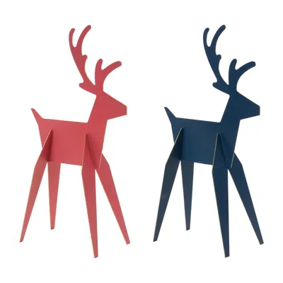 Houzbling Deer (set Of 6) 6.5"l X 12"h Iron
