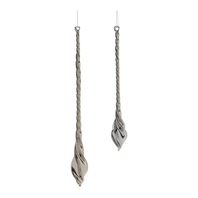 Houzbling Drop Ornament (set Of 12) 7.5"h, 9.5"h Glass