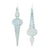Houzbling Drop Ornament (set Of 12) 9.5"h Glass