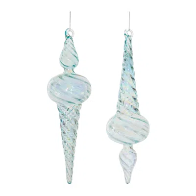 Houzbling Drop Ornament (set Of 12) 9.5"h Glass