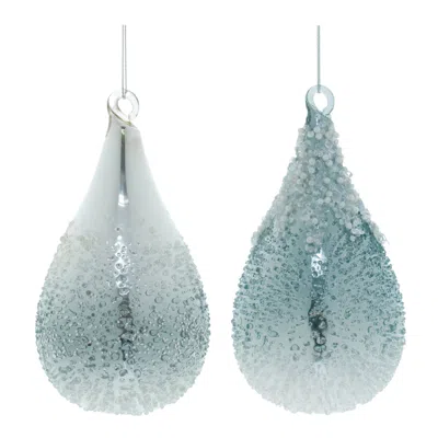 Houzbling Drop Ornament (set Of 6) 6"h Glass