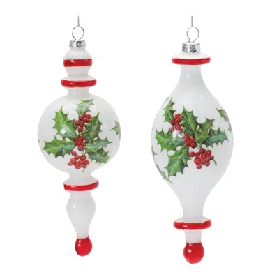 Houzbling Drop Ornament (set Of 6) 7.75"h Glass
