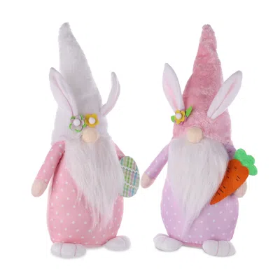 Houzbling Easter Gnome (set Of 2) 18"h Fabric