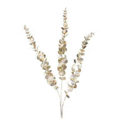 Houzbling Eucalyptus Spray (set Of 6) 36"h Plastic In Gold