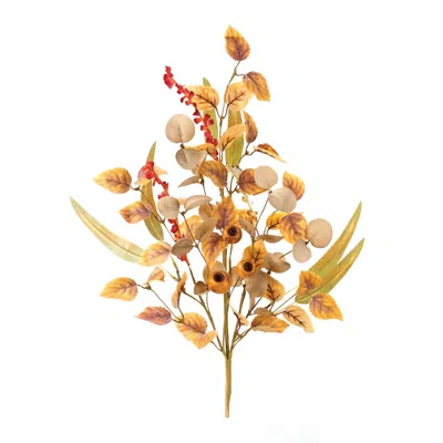 Houzbling Fall Leaf And Pod Spray (set Of 2) 30"h Polyester