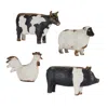 Houzbling Farm Animal Candle Holder (set Of 4) 4.5"h, 4.75"h, 4.75"h, 5.25"h Resin