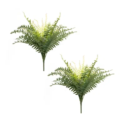 Houzbling Fern Bush (set Of 2) 22.5"h Polyester