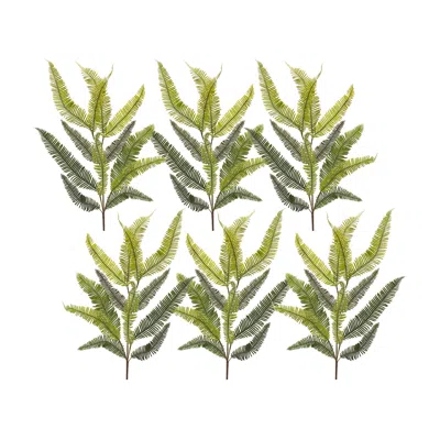 Houzbling Fern Spray (set Of 6) 39"h Plastic