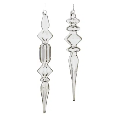 Houzbling Finial (set Of 12) 9"h, 10"h Glass