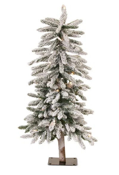 Houzbling Flocked Alpine Tree 3'h Pvc/metal
