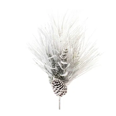 Houzbling Flocked Mixed Pine Spray (set Of 2) 29"h Pvc In Black