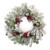 Houzbling Flocked Pine And Berry Wreath 28"d Polyester/pvc
