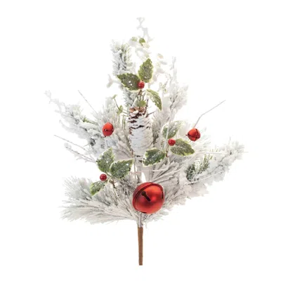 Houzbling Flocked Pine Spray (set Of 2) 28.5"h Pvc