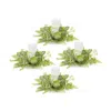 Houzbling Foliage Candle Ring (set Of 4) 18"d Polyester (fits A 6" Candle)