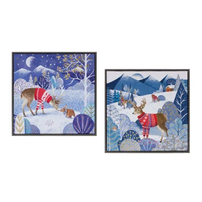 Houzbling Forest Friends Frame (set Of 2) 11.5"sq Plastic/mdf