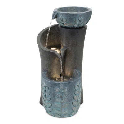 Houzbling Fountain 12"l X 19.5"h Resin Ul Pump In Animal Print