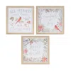 Houzbling Framed Bird And Cardinal Print (set Of 3) 9"sq Plastic/paper