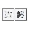 Houzbling Framed Floral Print (set Of 2) 19"sq Mdf/glass