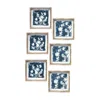 Houzbling Framed Floral Print (set Of 6) 8"sq Mdf