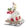 Houzbling Geese On Sled (set Of 4) 5.25"h Resin