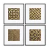 Houzbling Geometric Print (set Of 4) 20"sq Plastic/paper/glass