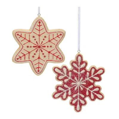 Houzbling Gingerbread Snowflake Ornament (set Of 12) 4"h Resin In Black