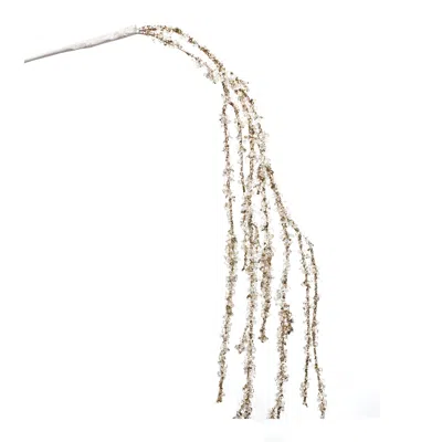 Houzbling Glitter Branch (set Of 2) 46"h Plastic In White