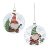 Houzbling Gnome Ball Ornament (set Of 12) 4"d Glass
