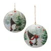 Houzbling Gnome Disc Ornament (set Of 6) 6"h Iron