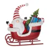 HOUZBLING GNOME IN SLEIGH (SET OF 2) 7.75"L X 8"H RESIN/METAL