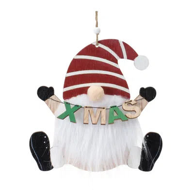 Houzbling Gnome Ornament (set Of 12) 7"h Wood
