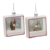 Houzbling Gnome Ornament (set Of 6) 4"h Glass