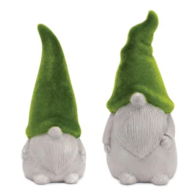 Houzbling Gnome (set Of 2) 10"h Resin In Multi