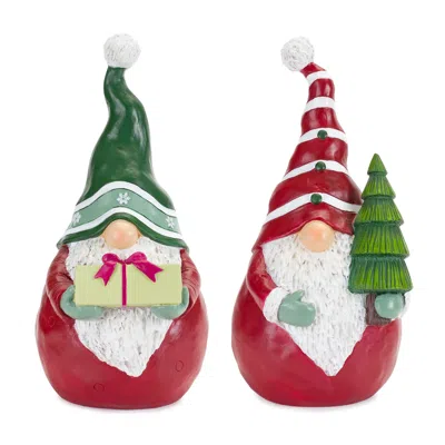 Houzbling Gnome (set Of 2) 12.25"h Resin In Multi