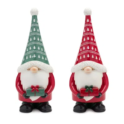 Houzbling Gnome (set Of 2) 12"h Resin