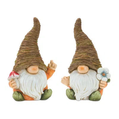 Houzbling Gnome (set Of 2) 16.5"h Mgo In Multi