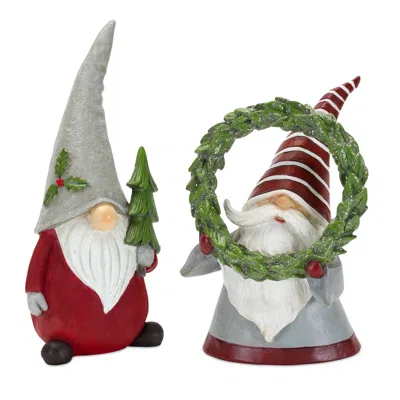 Houzbling Gnome (set Of 2) 8"h, 10.75"h Resin